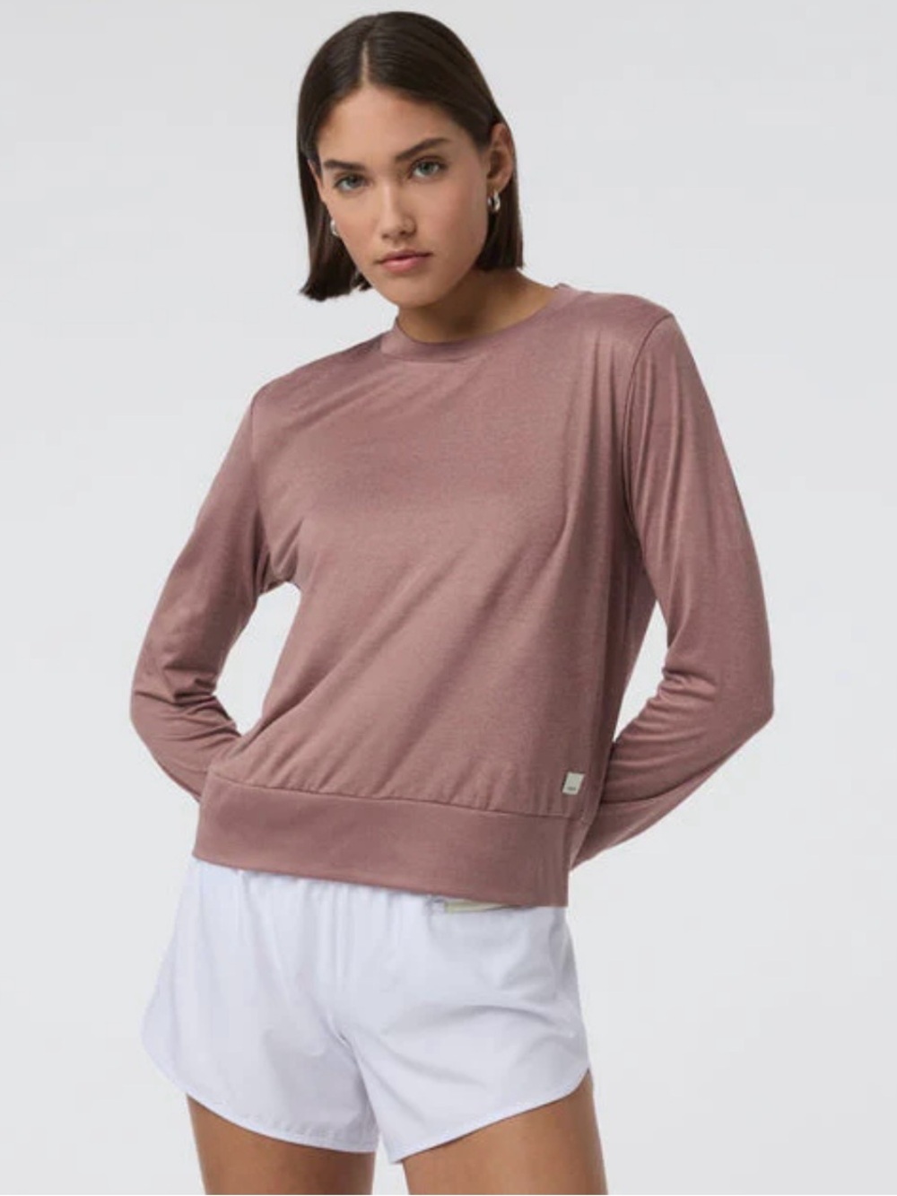 Vuori Brown Long-Sleeve Crew Sweatshirt